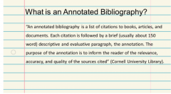 Annotated Bibliography Assignment不知道怎么写？