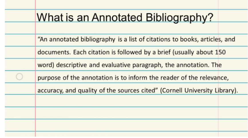 Annotated Bibliography代写,Assignment代写