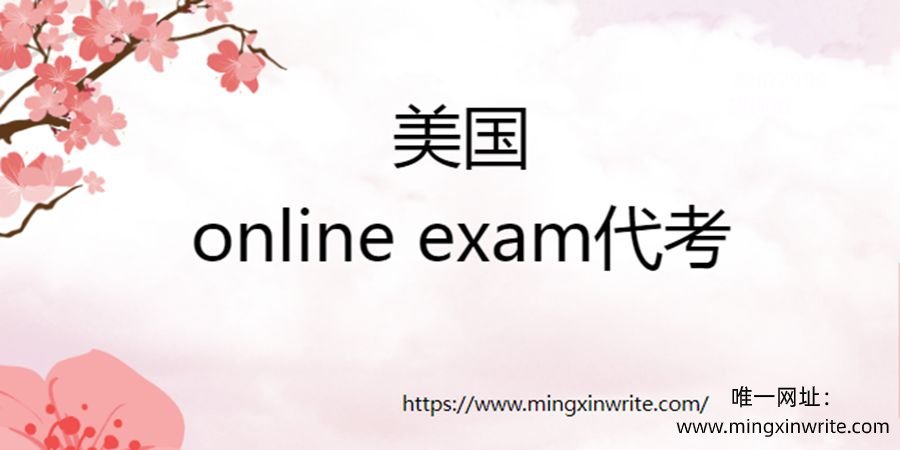 美国online exam代考