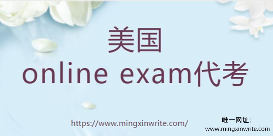 美国online exam代考